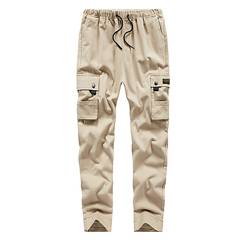 

Men's Hiking Pants Trousers Solid Color Summer Outdoor Standard Fit Quick Dry Breathable Sweat wicking Wear Resistance Cotton Pants / Trousers Bottoms Army Green Khaki Black Camping / Hiking Fishing