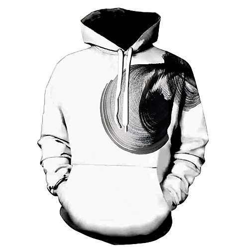 

Men's Hoodie Graphic Hooded Daily 3D Print Basic Hoodies Sweatshirts White