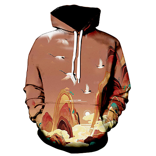 

Men's Hoodie Graphic Hooded Daily 3D Print Basic Hoodies Sweatshirts Camel
