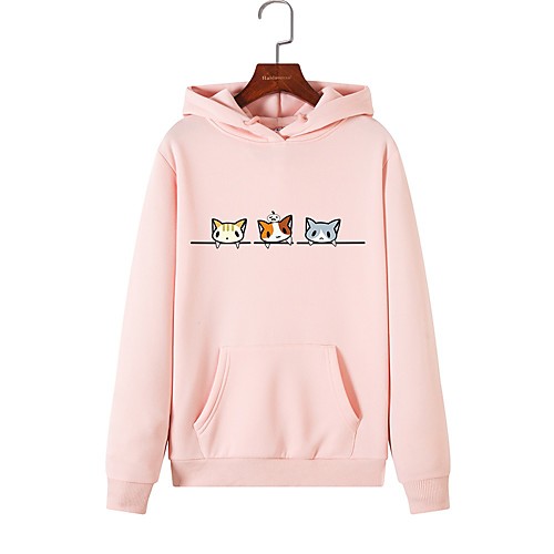 

Women's Hoodie Pullover Graphic Daily Casual Hoodies Sweatshirts Loose Yellow Blushing Pink Gray