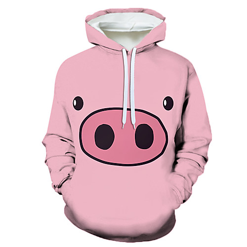 

Men's Hoodie Graphic 3D Hooded Holiday Weekend Casual Hoodies Sweatshirts Blushing Pink