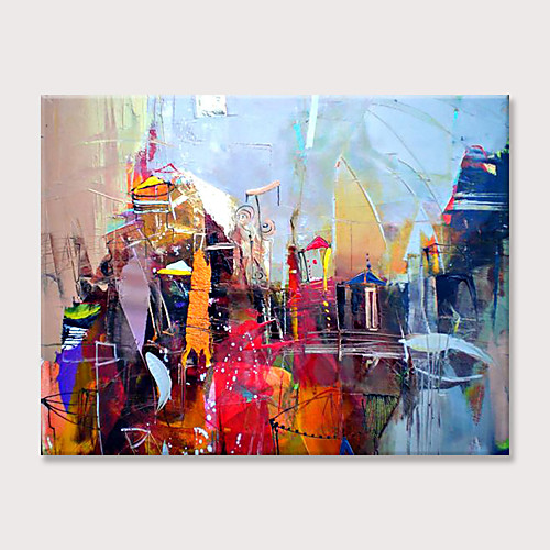 

Modern Abstract Painting Wall Artwork Mosaic Contemporary Picture Art Hand Painted Texture on Canvas for Bedroom Rolled Without Frame