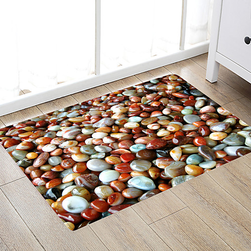 

Color Pebbles Modern Bath Mats Nonwoven / Memory Foam Novelty Bathroom