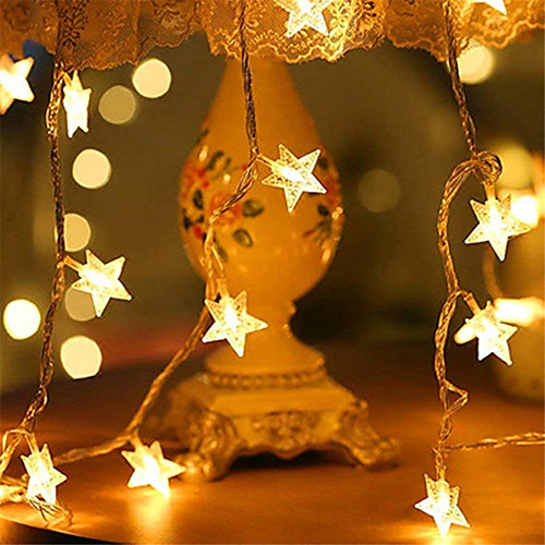 

Christmas Decoration 6M 40LED Star LED String Lights USB Powered Fairy Lights Christmas Wedding Holiday Party Decoration Light