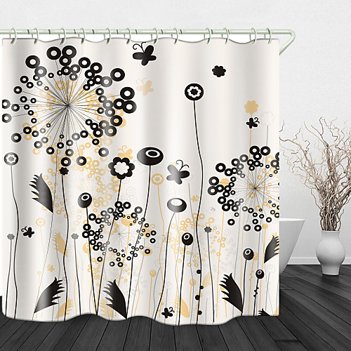 

Painting Dandelion Digital Print Waterproof Fabric Shower Curtain for Bathroom Home Decor Covered Bathtub Curtains Liner Includes with Hooks 72 Inch