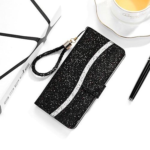 

Case For Samsung Galaxy A51 A71 A10 A20 A20E A30 A40 A50 A70 A01 A11 A21 A41 A10S A20S M10 Wallet Card Holder with Stand Full Body Cases Glitter Shine PU Leather