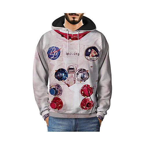 

Men's Hoodie Graphic Hooded Daily Basic Hoodies Sweatshirts White