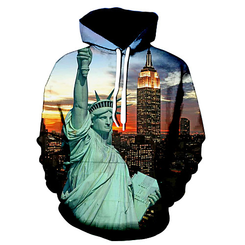 

Men's Hoodie Graphic Portrait Hooded Daily 3D Print Basic Hoodies Sweatshirts Rainbow