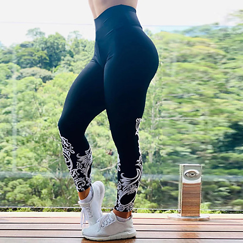 

Women's High Waist Yoga Pants Tights Leggings Tummy Control Butt Lift Quick Dry Rainbow Fitness Gym Workout Running Winter Summer Sports Activewear High Elasticity Skinny