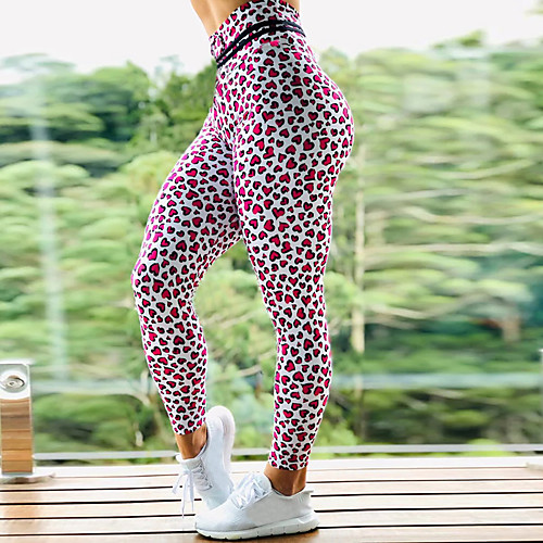 

Women's High Waist Yoga Pants Tights Leggings Tummy Control Butt Lift Quick Dry Rainbow Fitness Gym Workout Running Winter Summer Sports Activewear High Elasticity Skinny