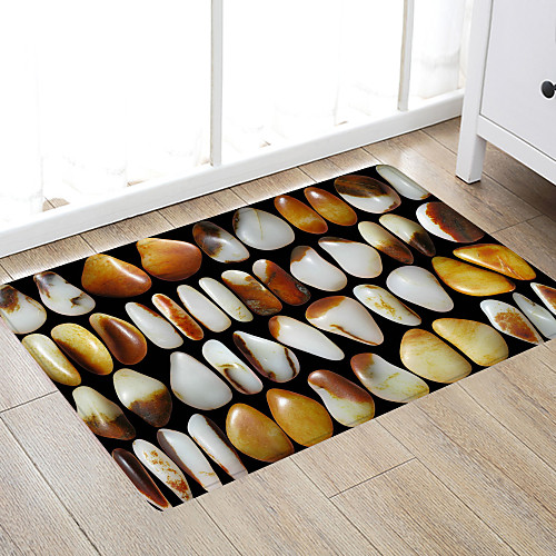 

Strip Pebbles Modern Bath Mats Nonwoven / Memory Foam Novelty Bathroom