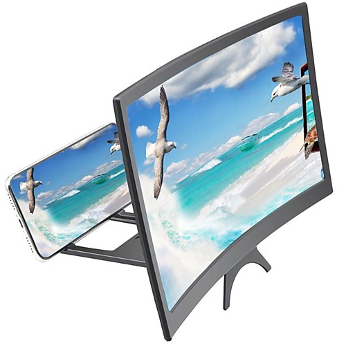 

3D Video Mobile Phone Magnifying Glass Stand Bracket Phone Foldable Holder 12inch New Mobile Phone Curved Screen Amplifier HD