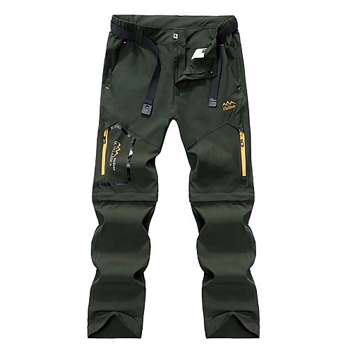 

Women's Hiking Pants Trousers Convertible Pants / Zip Off Pants Summer Outdoor Portable Quick Dry Breathable Sweat wicking Spandex Pants / Trousers Bottoms Army Green Grey Khaki Black Camping