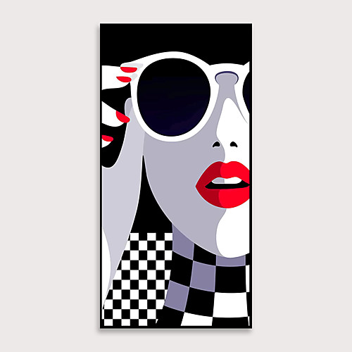 

Wall Art Canvas Prints Painting Artwork Picture Woman Abastract Pop Cartoon Decoration Décor Stretched Frame Ready to Hang