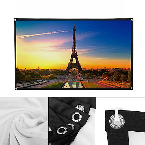 

72 inch Projector simple curtain home outdoor KTV office portable 3d HD projector screen