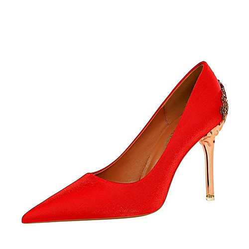 

Women's Heels Pumps Pointed Toe Daily PU Solid Colored Black Red Champagne