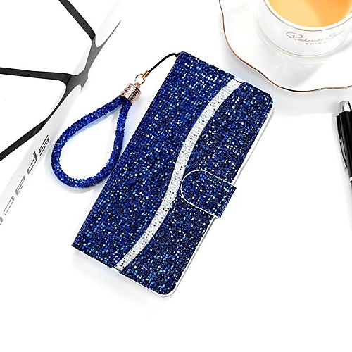 

Phone Case For Apple Full Body Case Leather Wallet Card iPhone 12 Pro Max 11 SE 2020 X XR XS Max 8 7 6 Wallet Card Holder with Stand Glitter Shine PU Leather