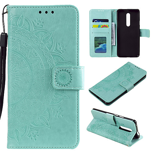 

Case For oneplus 6 7 7pro 7T 8 8pro Card Holder Flip Pattern Full Body Cases Flower PU Leather TPU
