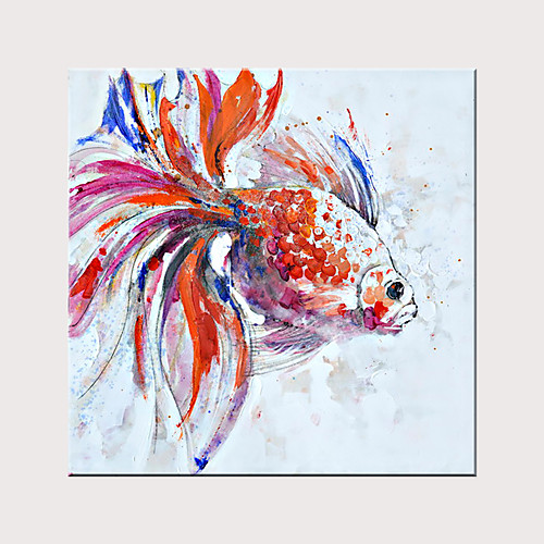 

Oil Painting Hand Painted Square Abstract Animals Modern Rolled Canvas (No Frame)