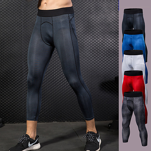 

Men's Compression Pants Compression Base Layer Tights Bottoms Plus Size Lightweight Breathable Quick Dry Soft Sweat wicking White Black Red Winter Road Bike Fitness Mountain Bike MTB Stretchy