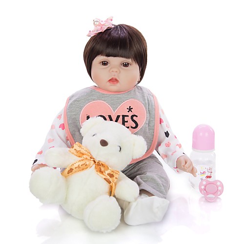 

KEIUMI 22 inch Reborn Doll Baby & Toddler Toy Reborn Toddler Doll Baby Girl Gift Cute Lovely Parent-Child Interaction Tipped and Sealed Nails Half Silicone and Cloth Body with Clothes and Accessories