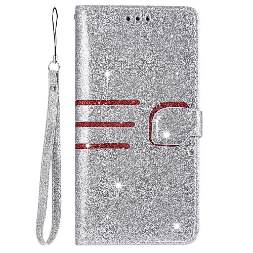 

Case For Huawei P20 P20LITE P20PRO P30 P30LITE P30PRO P SMART enjoy7S honor7C Y7 enjoy8 Y6 7A Y6 2019 Card Holder Shockproof Flip Full Body Cases Lines Glitter Shine PU Leather TPU