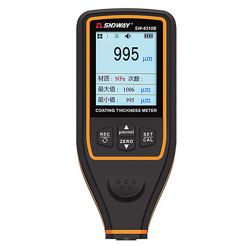 

SW6310A HD color screen voice broadcast 0-1700um Digital Coating Thickness Gauge Car Paint Film Thickness Tester Meter