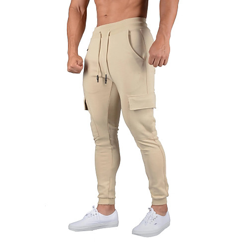 

Men's Sweatpants Joggers Track Pants Athleisure Bottoms Drawstring Cotton Winter Fitness Gym Workout Performance Running Training Breathable Quick Dry Soft Normal Sport Black Grey Khaki