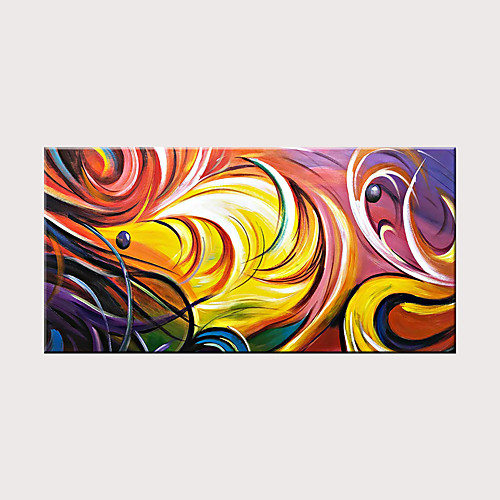 

Oil Painting Hand Painted Horizontal Abstract Modern Rolled Canvas (No Frame)