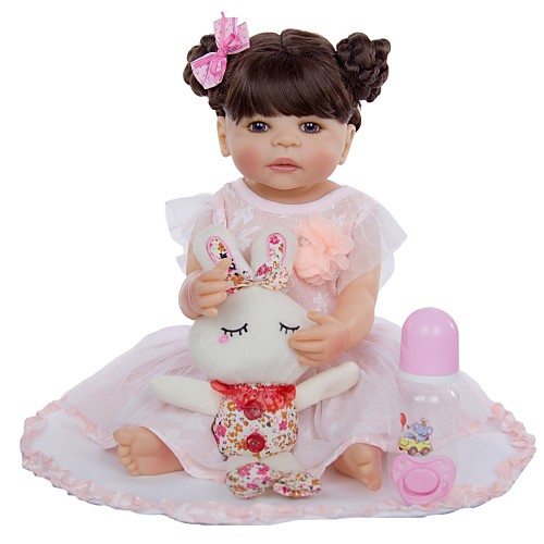 

KEIUMI 22 inch Reborn Doll Baby & Toddler Toy Reborn Toddler Doll Baby Girl Gift Cute Washable Lovely Parent-Child Interaction Full Body Silicone 22D05-C248-H104-T23 with Clothes and Accessories for