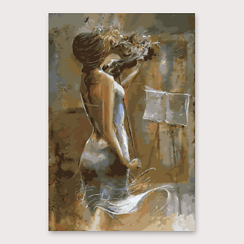 

Oil Painting Hand Painted Vertical Abstract People Modern Stretched Canvas