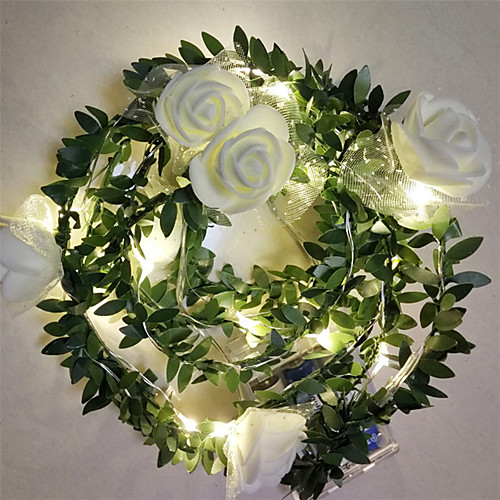 

2pcs 1pc 10 20 40leds Rose Flower led Fairy String Lights 1.5m 3m 6m Battery Powered Wedding Valentine's Day Event Party Garland Decor Luminaria