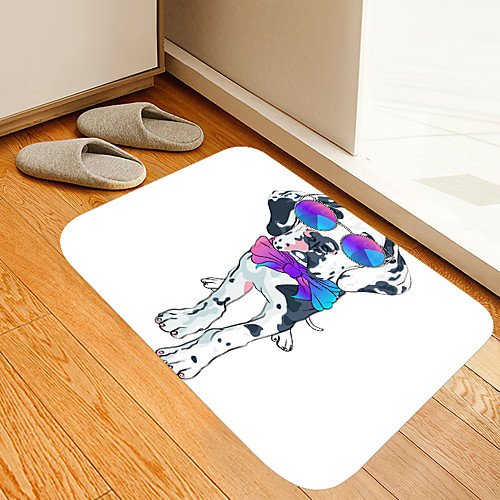 

Color Tie Sunglasses Dog Flowers Kitten Girl Modern Bath Mats Nonwoven / Memory Foam Novelty Bathroom