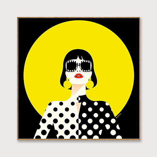 

Wall Art Canvas Prints Painting Artwork Picture Woman Abastract Pop Cartoon Decoration Décor Stretched Frame Ready to Hang