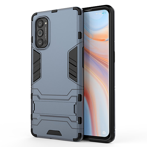 

Case For OPPO Reno Reno Z 2 OPPO A9 2020 Realme XT C2 3 5 Pro Q OPPO A9 2020 ith Stand Back Cover Solid Colored Armor TPU PC