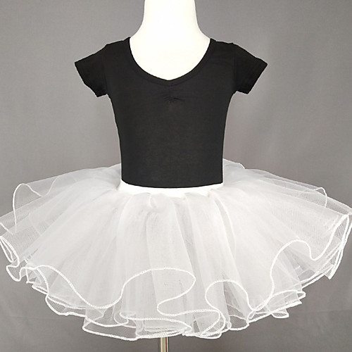 

Ballet Skirts Cascading Ruffles Ruching Girls' Training Performance Natural Cotton Polyester