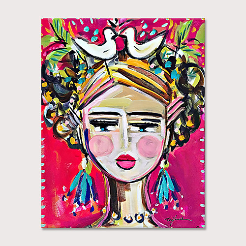 

Oil Painting Hand Painted Vertical Abstract People Modern Rolled Canvas (No Frame)