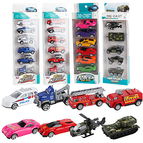 

Pull Back Car / Inertia Car Pull Back Vehicle Mini Military Vehicle Police car Sports Car Simulation Drop-resistant Alloy Mini Car Vehicles Toys for Party Favor or Kids Birthday Gift 6 pcs / Kid's