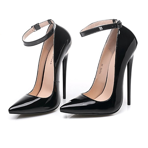 

Women's Heels Stiletto Heel Pointed Toe Sexy Wedding Party & Evening Patent Leather Solid Colored Black Red