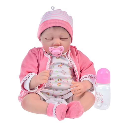 

KEIUMI 22 inch Reborn Doll Baby & Toddler Toy Reborn Toddler Doll Baby Girl Gift Cute Lovely Parent-Child Interaction Tipped and Sealed Nails Half Silicone and Cloth Body with Clothes and Accessories
