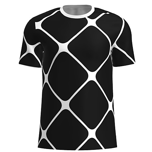 

Men's T shirt Graphic Short Sleeve Daily Tops Basic Round Neck Black