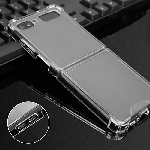 

Samsung Galaxy Z Flip Folding Transparent Four-corner Anti-fall Mobile Phone Case TPU Removable Non-yellow Transparent Protective Case