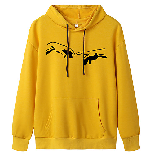 

Women's Hoodie Pullover Graphic Daily Weekend Basic Casual Hoodies Sweatshirts Blue Yellow Blushing Pink