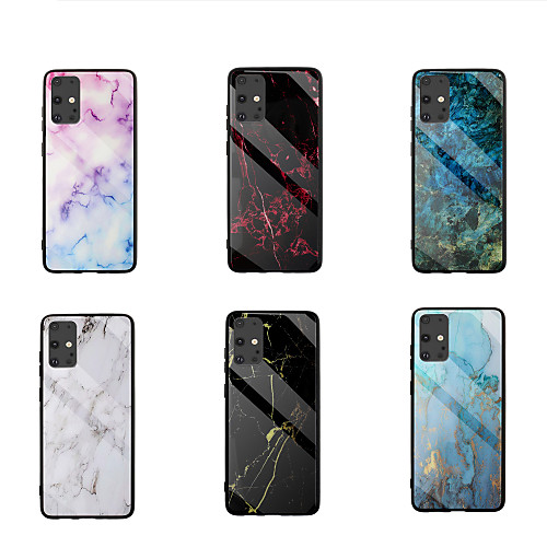 

Case For Samsung Galaxy S10Lite S20 S20Plus S20Ultra Note 10Lite 20 20Plus A51 A51(5G) A71 A71(5G) A91 M80S A81 M60S Shockproof Pattern Back Cover Marble TPU Tempered Glass
