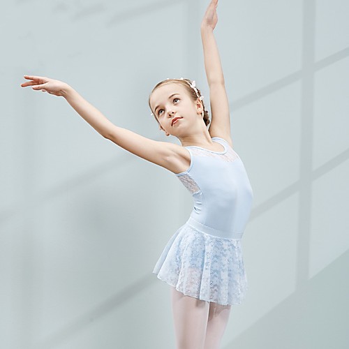

Ballet Skirts Lace Girls' Training Performance Sleeveless Natural Cotton
