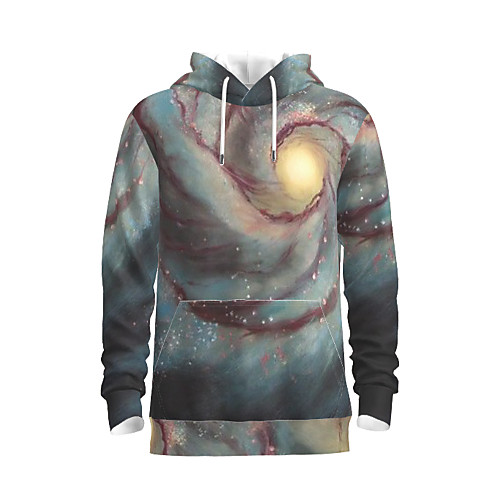 

Men's Pullover Hoodie Sweatshirt Graphic Abstract Hooded Daily 3D Print Basic Hoodies Sweatshirts Gray