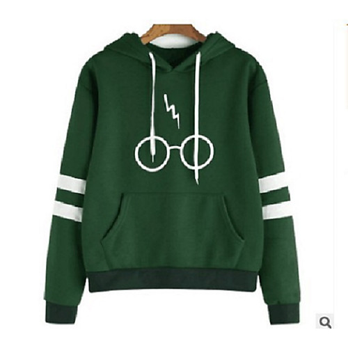 

Women's Hoodie Pullover Print Color Block Daily Basic Hoodies Sweatshirts Wine Green