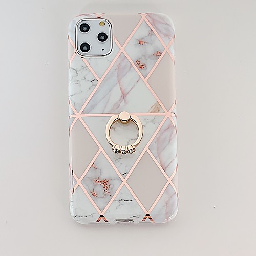 

Case For Apple iPhone 7 8 7 Plus 8 Plus X XS XR XS Max SE 11 11 Pro 11 Pro Max Plating Ring Holder Pattern Back Cover Marble TPU
