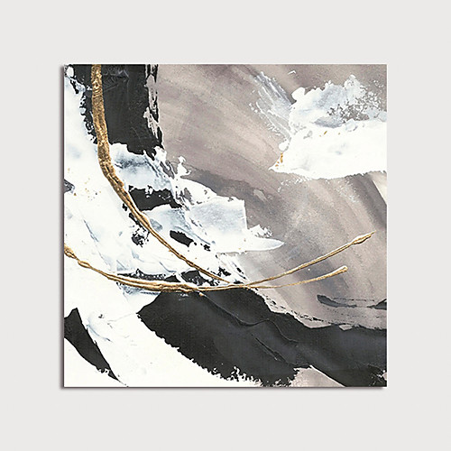 

Oil Painting Hand Painted Square Abstract Modern Stretched Canvas