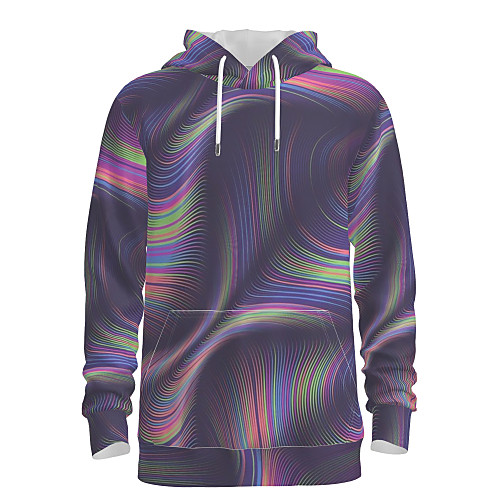 

Men's Pullover Hoodie Sweatshirt Graphic Abstract Hooded Daily 3D Print Basic Hoodies Sweatshirts Purple